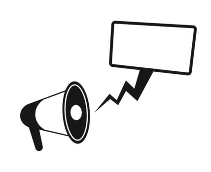 Copiar espacio con altoparlante. modelo con vacío espacio para texto vector