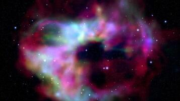 Space background with realistic nebula and shining stars. Magic colorful galaxy with stardust vector