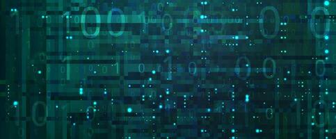 Abstract futuristic cyberspace with binary code. Matrix background vector