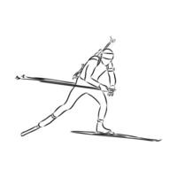 sports biathlon sketch vector