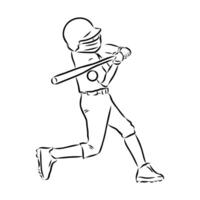baseball game sketch vector