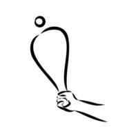 Basque pelota sketch vector