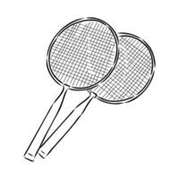 badminton game sketch vector