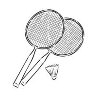 badminton game sketch vector