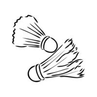 badminton game sketch vector