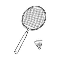 badminton game sketch vector