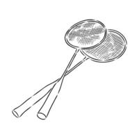 badminton game sketch vector