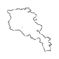 map of Armenia sketch vector