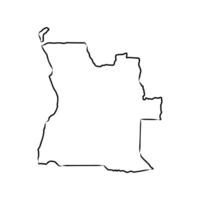 map of Angola sketch vector