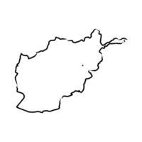 map of Afghanistan sketch vector