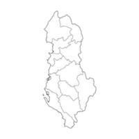map of Albania sketch vector