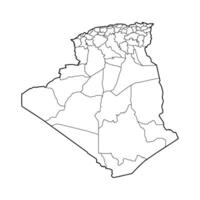 map of Algeria sketch vector