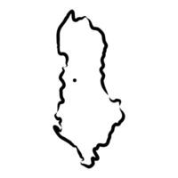 map of Albania sketch vector