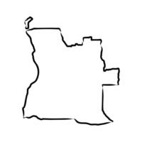 map of Angola sketch vector