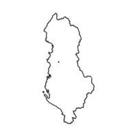 map of Albania sketch vector