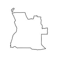 map of Angola sketch vector
