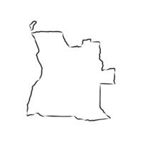 map of Angola sketch vector