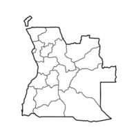 map of Angola sketch vector