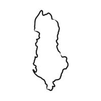 map of Albania sketch vector