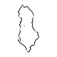 map of Albania sketch vector