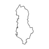 map of Albania sketch vector