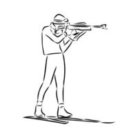 sports biathlon sketch vector