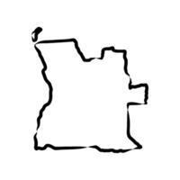 map of Angola sketch vector