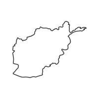 map of Afghanistan sketch vector