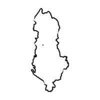 map of Albania sketch vector