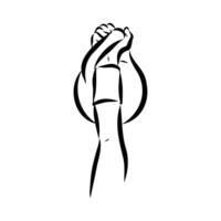 kettlebell sport sketch vector