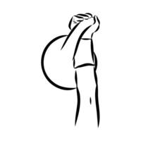 kettlebell sport sketch vector