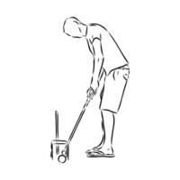 croquet game sketch vector