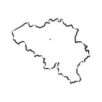 map of Belgium sketch vector