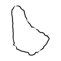 map of Barbados sketch vector