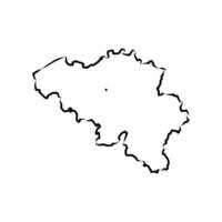 map of Belgium sketch vector