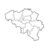 map of Belgium sketch vector