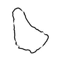 map of Barbados sketch vector