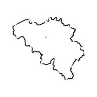 map of Belgium sketch vector