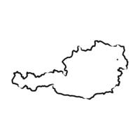map of Austria sketch vector