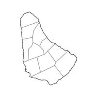 map of Barbados sketch vector