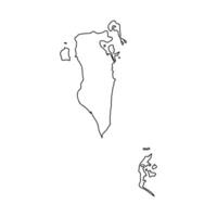 Bahrain map sketch vector