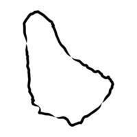 map of Barbados sketch vector