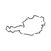 map of Austria sketch vector
