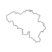 map of Belgium sketch vector