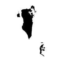 Bahrain map sketch vector