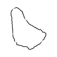 map of Barbados sketch vector