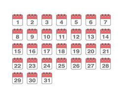 set of icons. Daily, monthly, yearly calendar icon vector