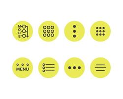 Hamburger menu icon, buttons for website, UI navigation, mobile app, presentation. design elements and user Interface icons. vector