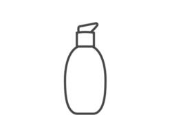 icons of beauty, cosmetics and care. Bottle, jar, shower gel, face cream, body lotion, spray, ointment, paste. vector
