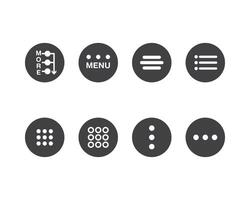 Hamburger menu icon, buttons for website, UI navigation, mobile app, presentation. design elements and user Interface icons. vector